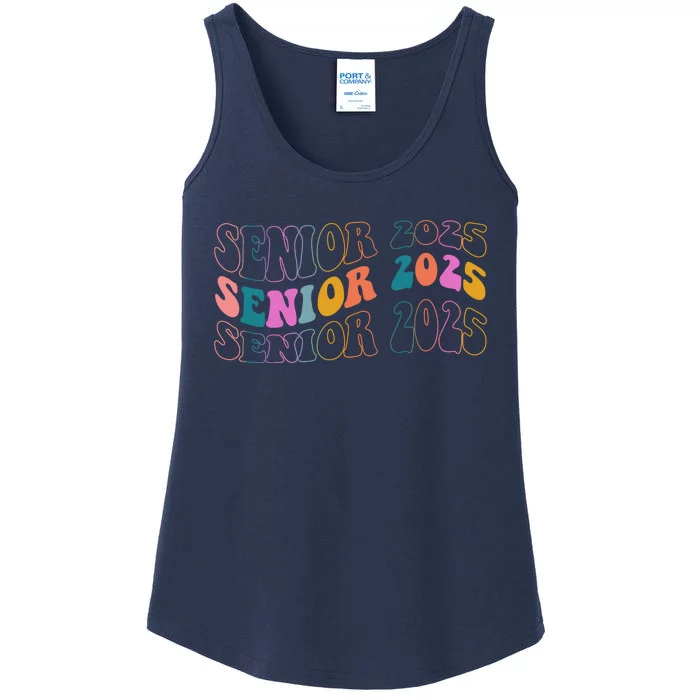 Senior 2025 Retro Class Of 2025 Seniors Graduation Ladies Essential Tank