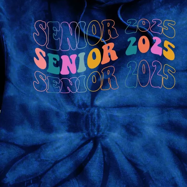 Senior 2025 Retro Class Of 2025 Seniors Graduation Tie Dye Hoodie