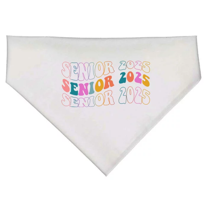 Senior 2025 Retro Class Of 2025 Seniors Graduation USA-Made Doggie Bandana