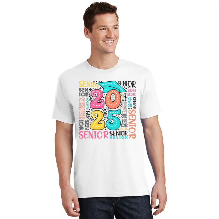 Senior 2025 Retro Graduation T-Shirt