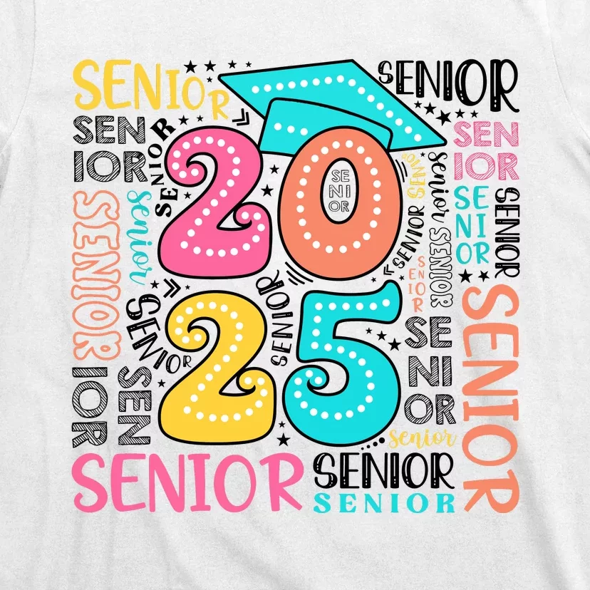 Senior 2025 Retro Graduation T-Shirt