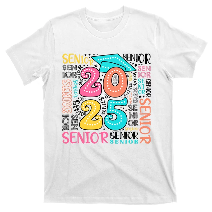 Senior 2025 Retro Graduation T-Shirt