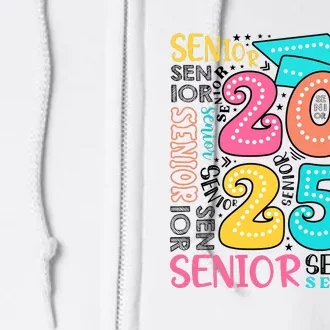 Senior 2025 Retro Graduation Full Zip Hoodie