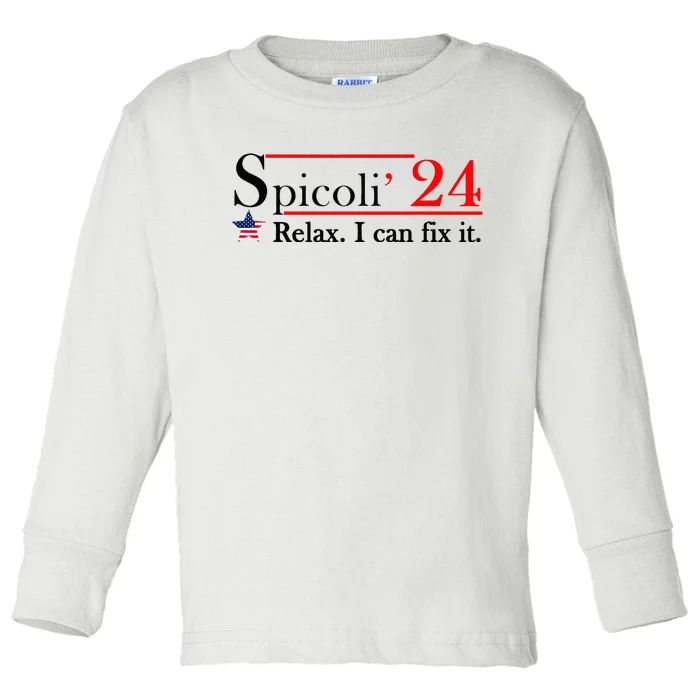 Spicoli 2024 Relax I Can Fix It Toddler Long Sleeve Shirt