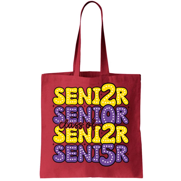 Senior 2025 Retro Graduation Class Of Senior Tote Bag