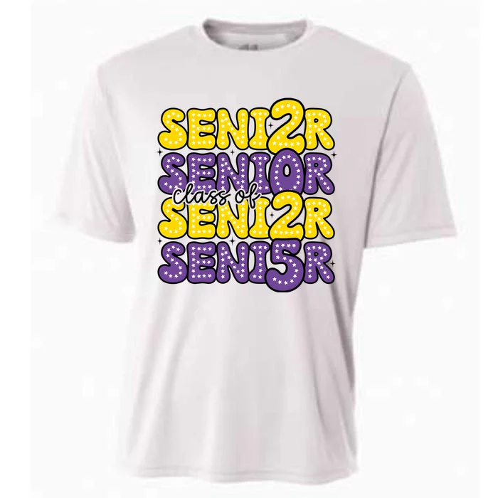 Senior 2025 Retro Graduation Class Of Senior Cooling Performance Crew T-Shirt