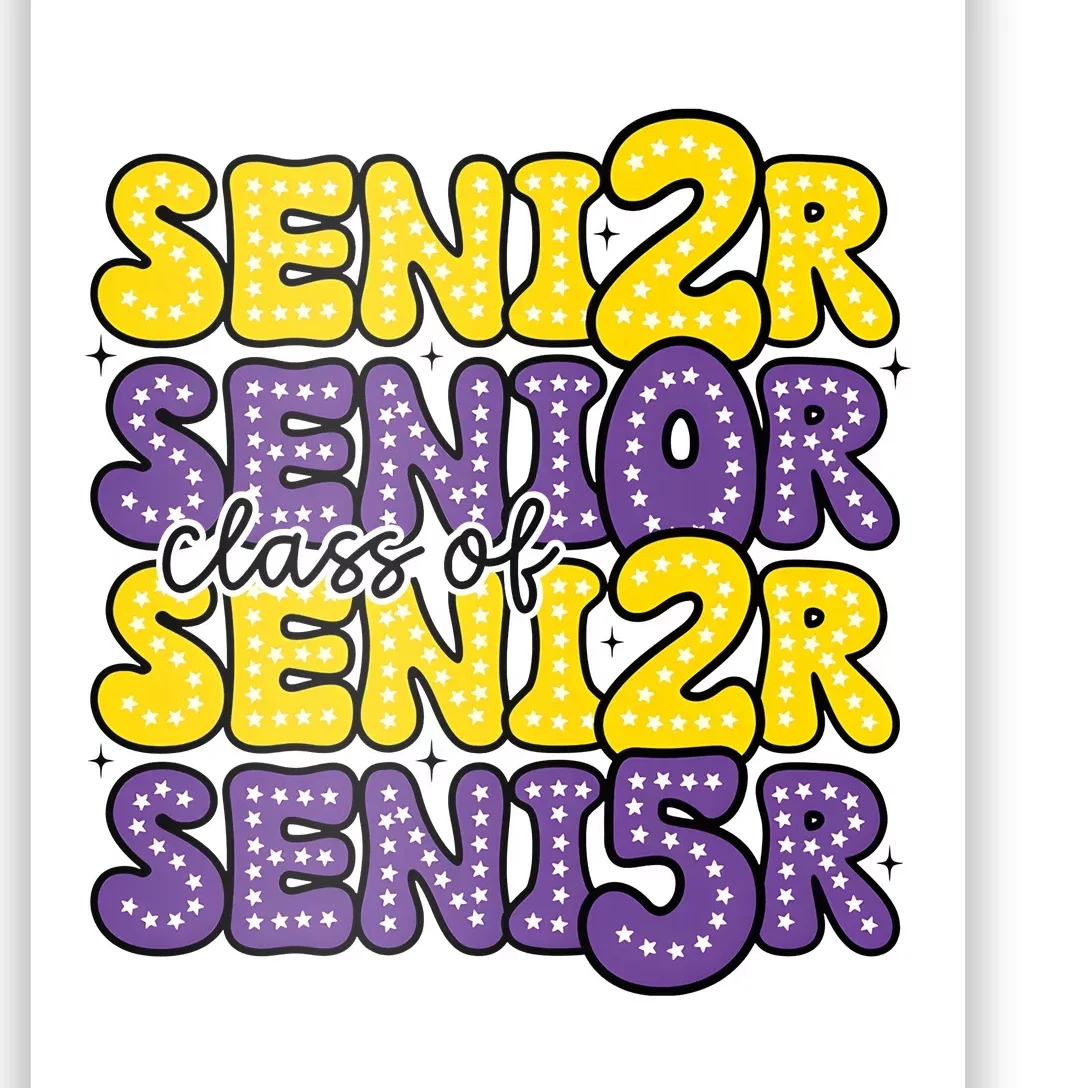 Senior 2025 Retro Graduation Class Of Senior Poster