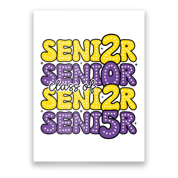 Senior 2025 Retro Graduation Class Of Senior Poster