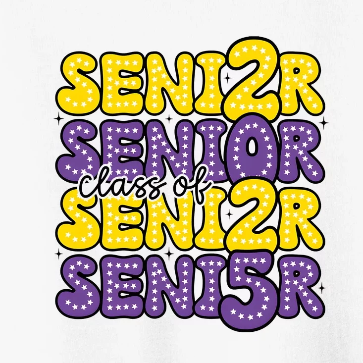 Senior 2025 Retro Graduation Class Of Senior Toddler T-Shirt