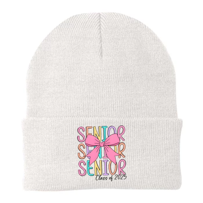 Senior 2025 Retro Graduation Class Of 2025 Knit Cap Winter Beanie