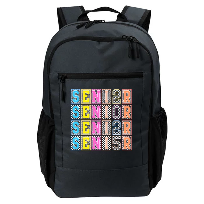 Senior 2025 Retro Checkered Daily Commute Backpack