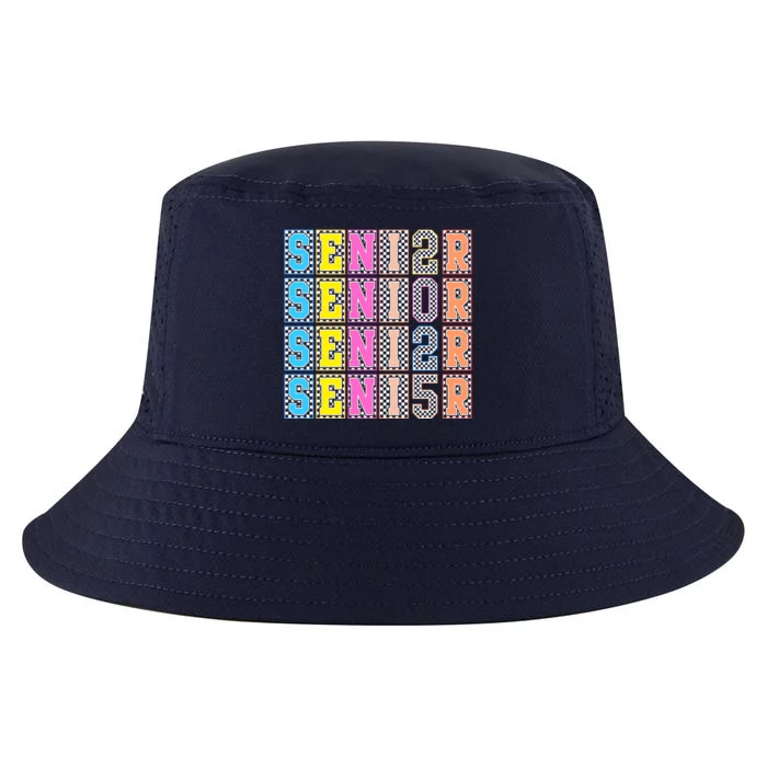 Senior 2025 Retro Checkered Cool Comfort Performance Bucket Hat