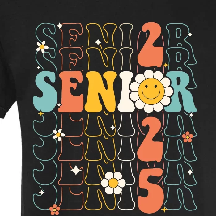 Senior 2025 Retro Groovy Class Of 2025 Graduation Senior 25 Garment-Dyed Heavyweight T-Shirt