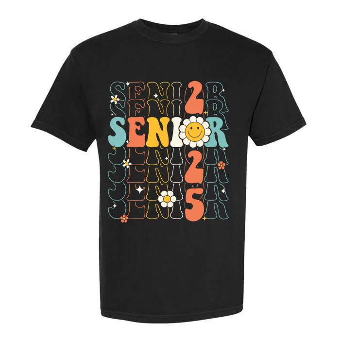 Senior 2025 Retro Groovy Class Of 2025 Graduation Senior 25 Garment-Dyed Heavyweight T-Shirt