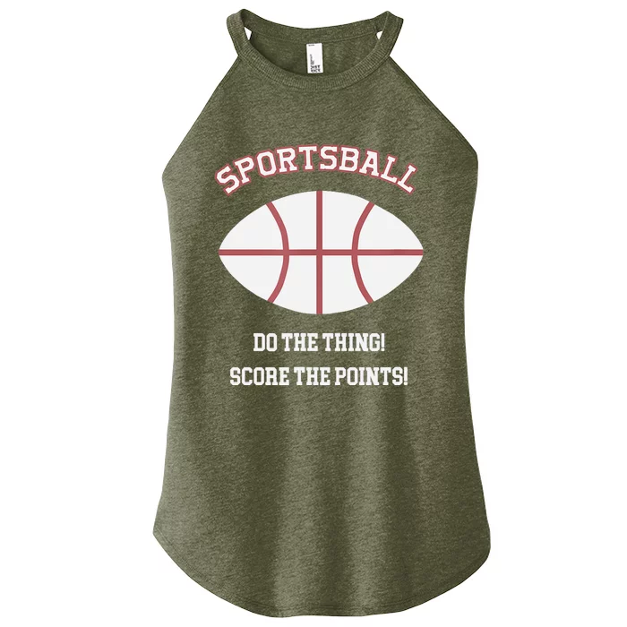 SPORTSBALL 2 Sided Jersey Style Baseball Football Basketball Women’s Perfect Tri Rocker Tank