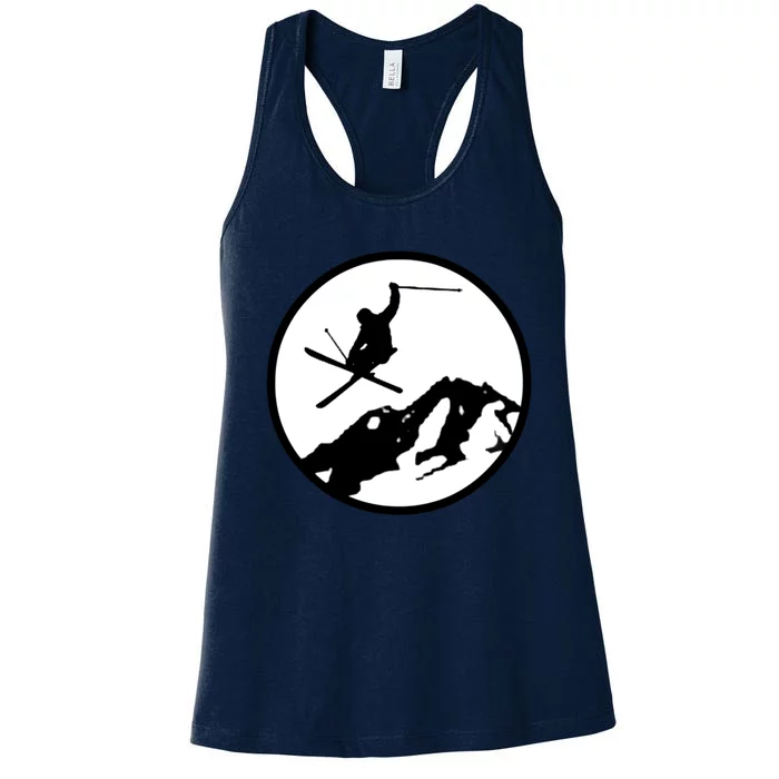 Skiing 2 Women's Racerback Tank