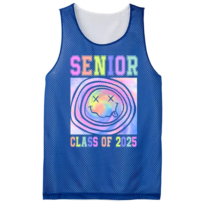 Senior 2025 Tie Dye Graduation Class Of 2025 Graduate Gift Mesh Reversible Basketball Jersey Tank