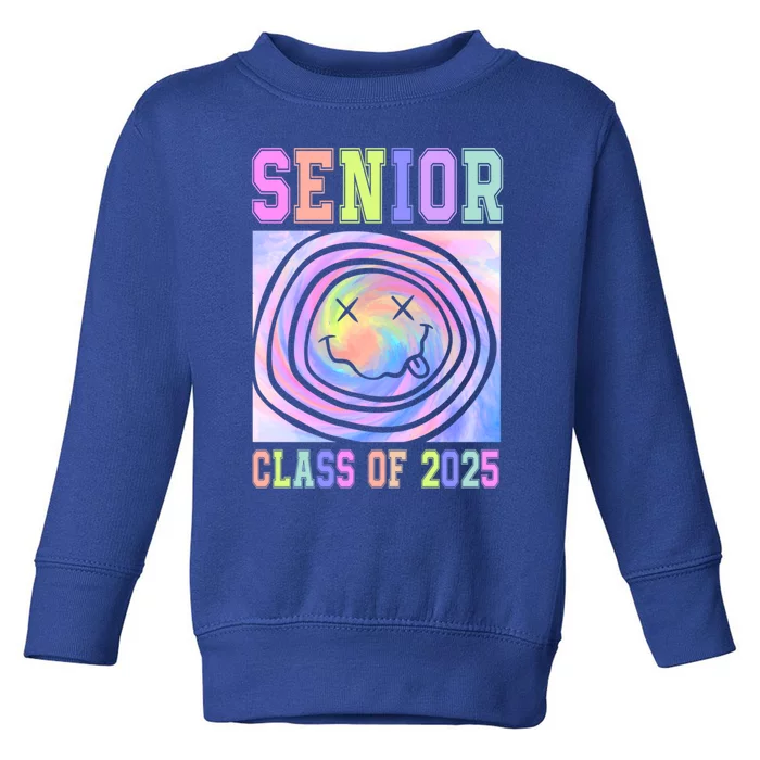 Senior 2025 Tie Dye Graduation Class Of 2025 Graduate Gift Toddler Sweatshirt