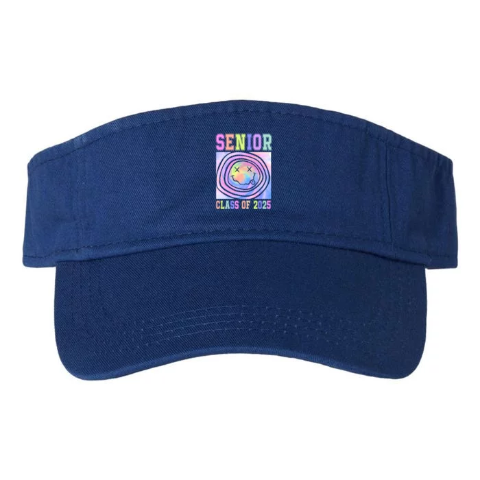 Senior 2025 Tie Dye Graduation Class Of 2025 Graduate Gift Valucap Bio-Washed Visor