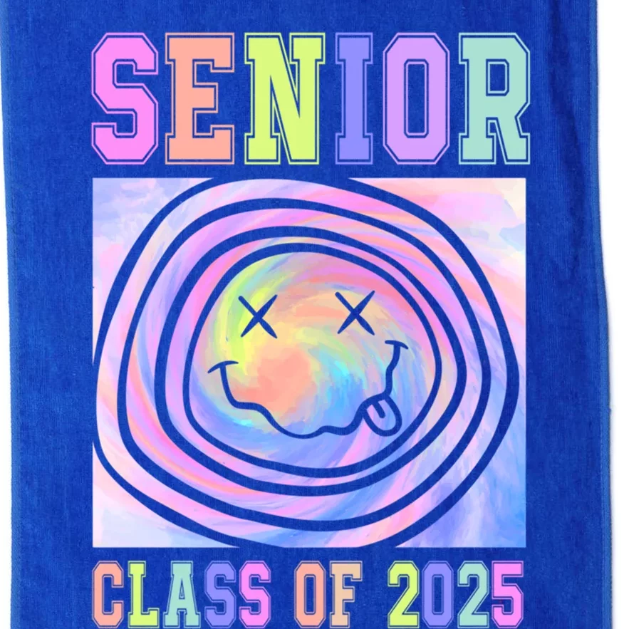 Senior 2025 Tie Dye Graduation Class Of 2025 Graduate Gift Platinum Collection Golf Towel