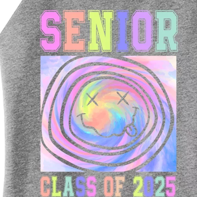 Senior 2025 Tie Dye Graduation Class Of 2025 Graduate Gift Women’s Perfect Tri Rocker Tank