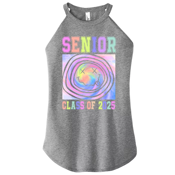 Senior 2025 Tie Dye Graduation Class Of 2025 Graduate Gift Women’s Perfect Tri Rocker Tank