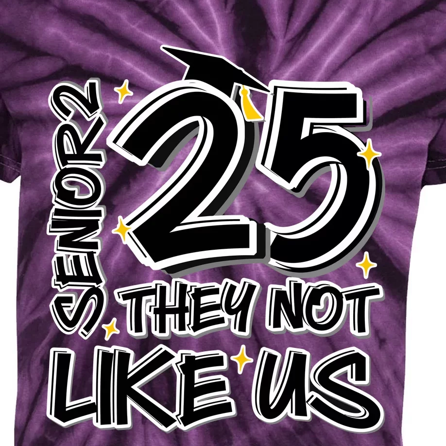 Senior 25 They Aren’T Like Us Graduation Kids Tie-Dye T-Shirt