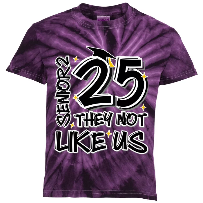 Senior 25 They Aren’T Like Us Graduation Kids Tie-Dye T-Shirt