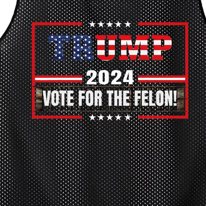 Supporter 2024 Vote For The Felon Mesh Reversible Basketball Jersey Tank