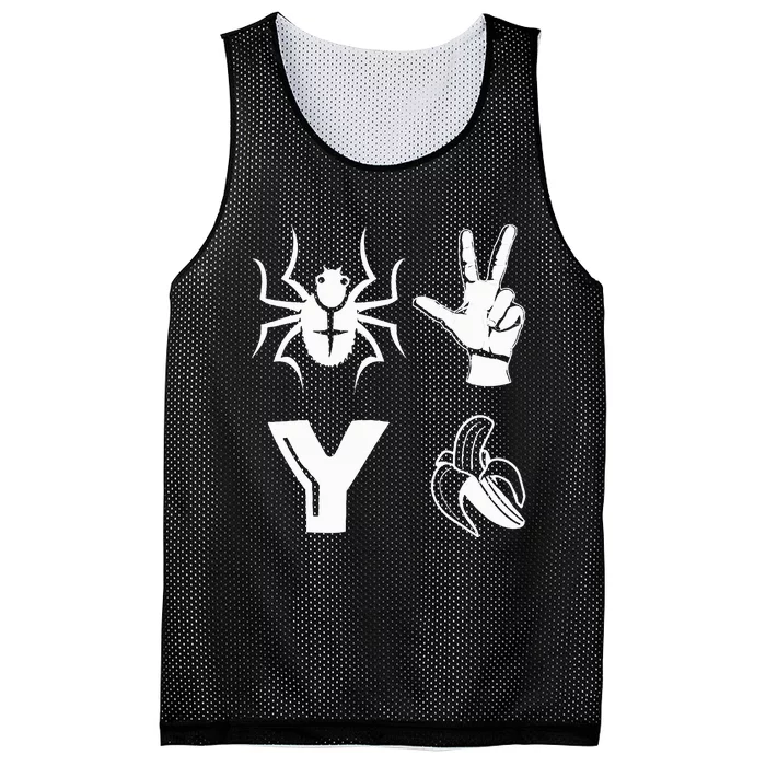 Spider 2 Y Banana Funny Football Lover Player Mesh Reversible Basketball Jersey Tank