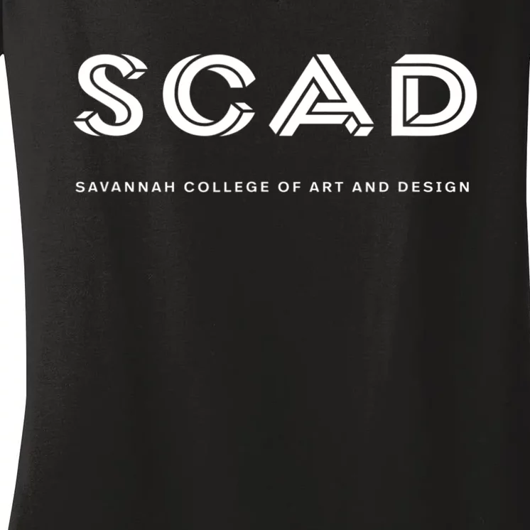 SCAD 3D M.C. Escher Style College Women's V-Neck T-Shirt