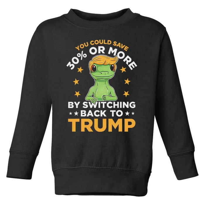 Save 30% Or More By Switching Back To Trump Political Humor Toddler Sweatshirt