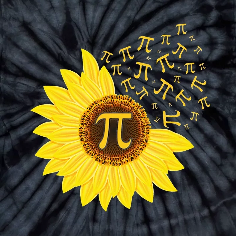 Sunflower 3,14 Pi Number Symbol 100th day of School Math Tie-Dye T-Shirt