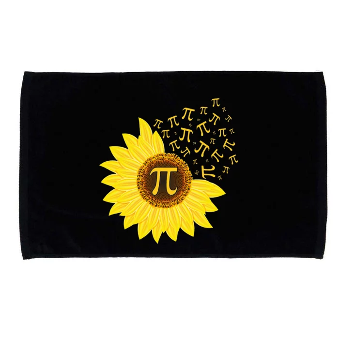 Sunflower 3,14 Pi Number Symbol 100th day of School Math Microfiber Hand Towel