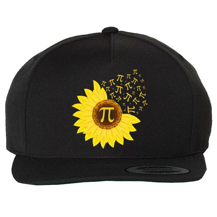 Sunflower 3,14 Pi Number Symbol 100th day of School Math Wool Snapback Cap