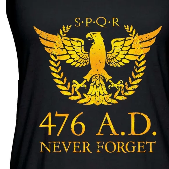 Spqr 476 A.D. Never Forget Funny Gift Ladies Essential Flowy Tank