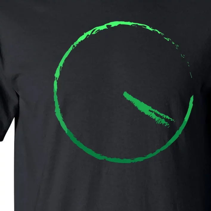 Subtle 420 Minimalistic Green Gradient Clock Print Tall T-Shirt