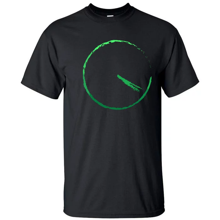 Subtle 420 Minimalistic Green Gradient Clock Print Tall T-Shirt