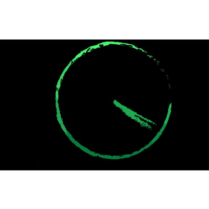 Subtle 420 Minimalistic Green Gradient Clock Print Bumper Sticker