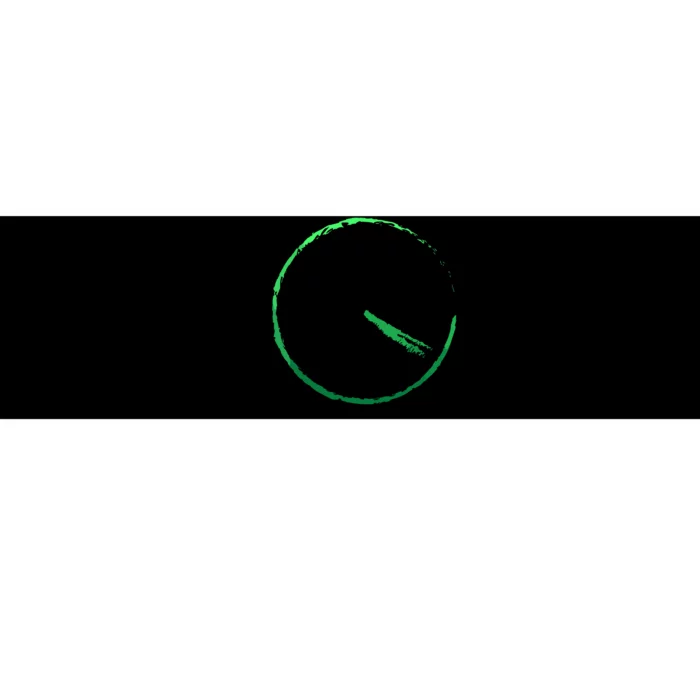 Subtle 420 Minimalistic Green Gradient Clock Print Bumper Sticker