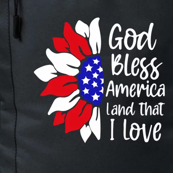 Sunflower 4th Of July God Bless America Land That I Love Gift Daily Commute Backpack