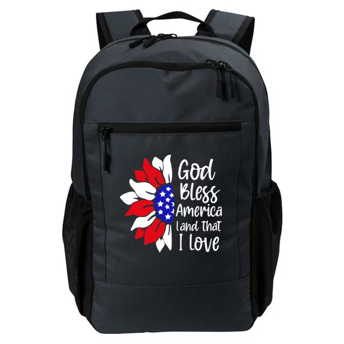 Sunflower 4th Of July God Bless America Land That I Love Gift Daily Commute Backpack