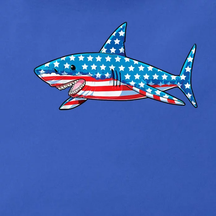 Shark 4th Of July American Flag Jawsome Gift Zip Tote Bag