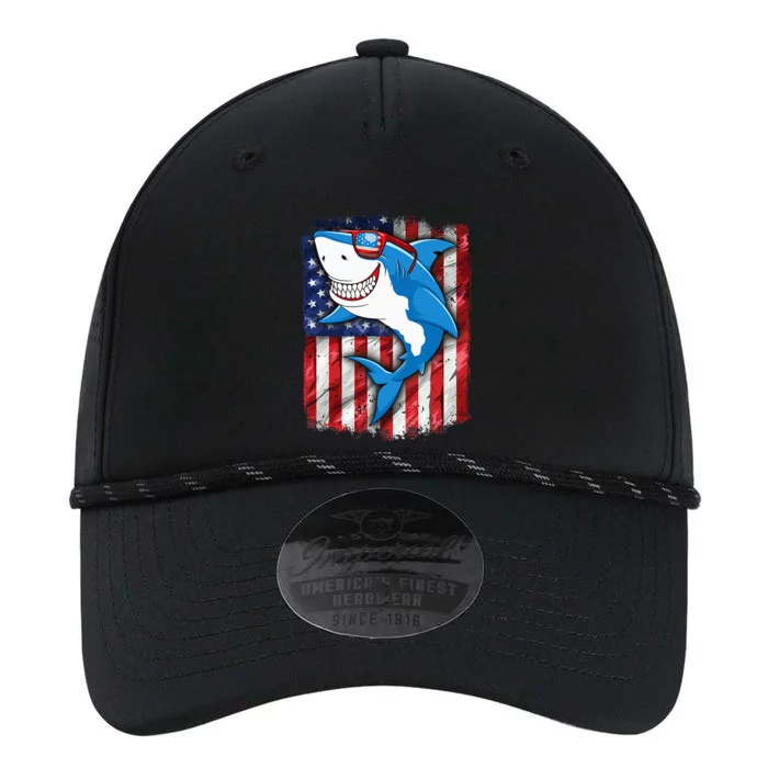 Shark 4th of July American Flag Jawsome Performance The Dyno Cap