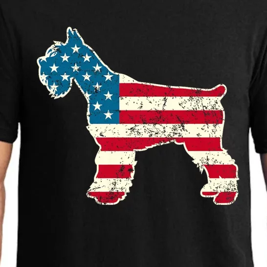 Schnauzer 4th Of July Dog Lover Gifts Usa American Flag Pajama Set