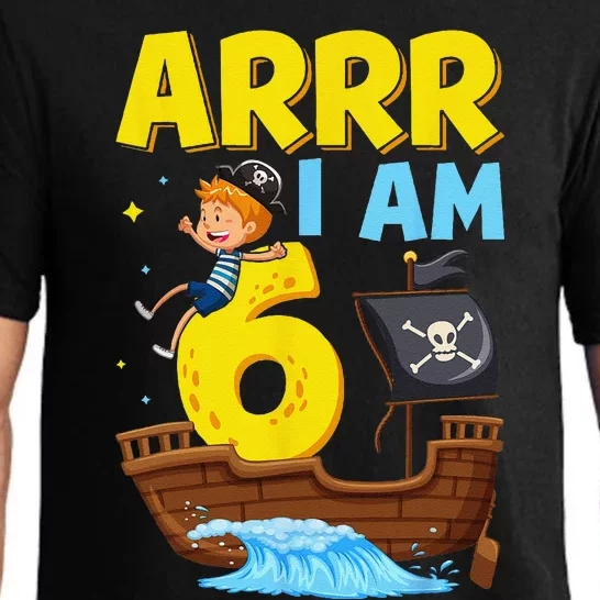 Sixth 6th Birthday Arrr Iam 6 Captain Sailboat Sailing Pajama Set