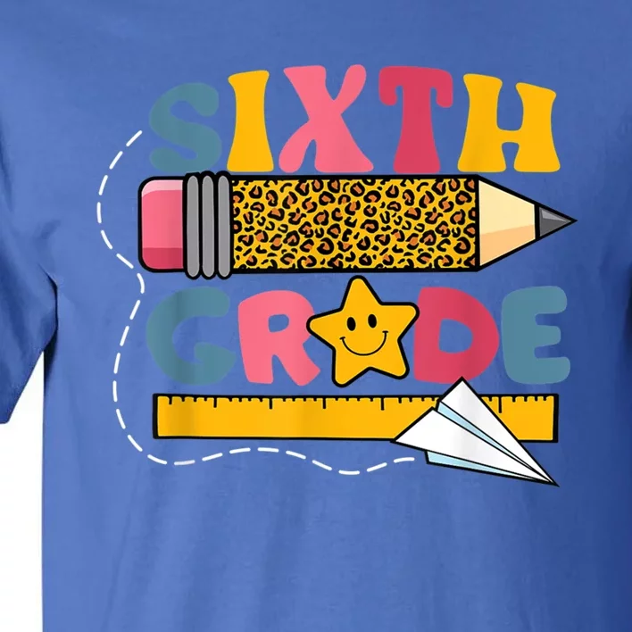 Sixth 6Th Grade Teacher Leopard Back To School Gift Tall T-Shirt