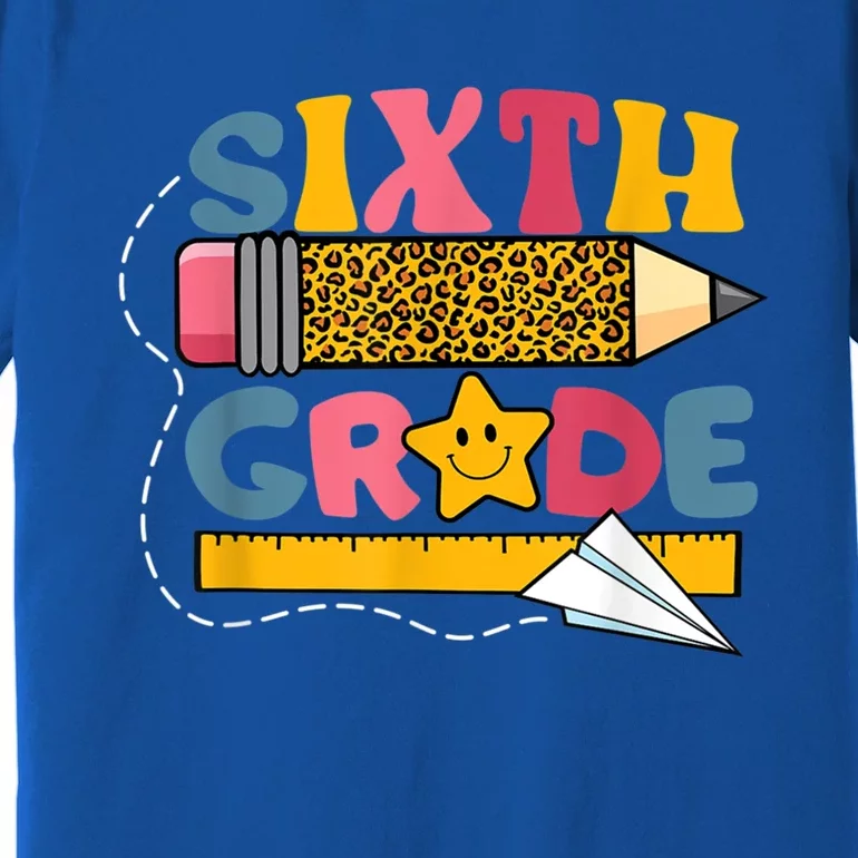 Sixth 6Th Grade Teacher Leopard Back To School Gift Premium T-Shirt