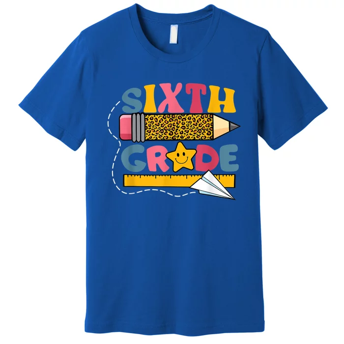 Sixth 6Th Grade Teacher Leopard Back To School Gift Premium T-Shirt