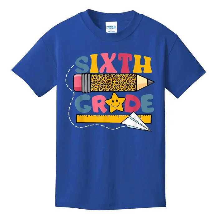 Sixth 6Th Grade Teacher Leopard Back To School Gift Kids T-Shirt